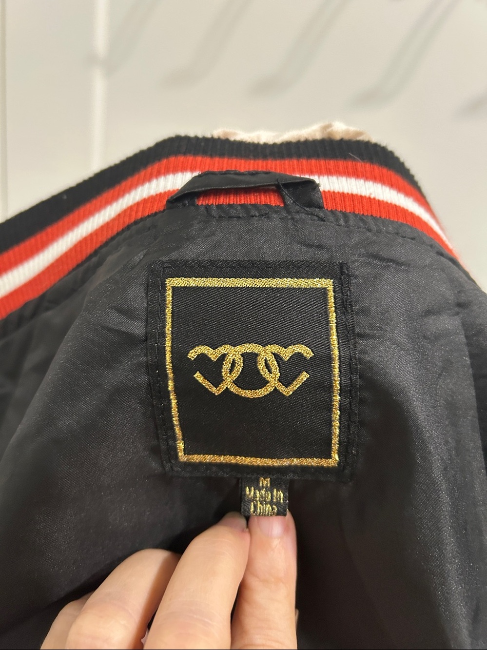Y2K era Vintage Black Label Satin Sukajan Ebroidered Bomber Jacket |Size Medium - Picture 9 of 14